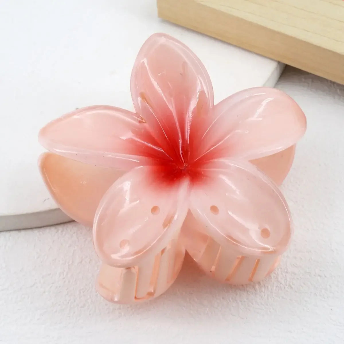Beach Chic Gradient Flower Hair Accessories Set - Summer Hawaiian Style Hairpins and Claw Clips for Women
