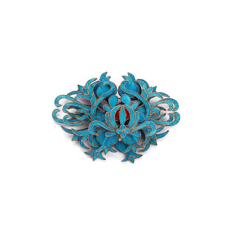 Handmade Filigree Brooch Silver Gold Plated Unisex Retro Palace Style Jewelry