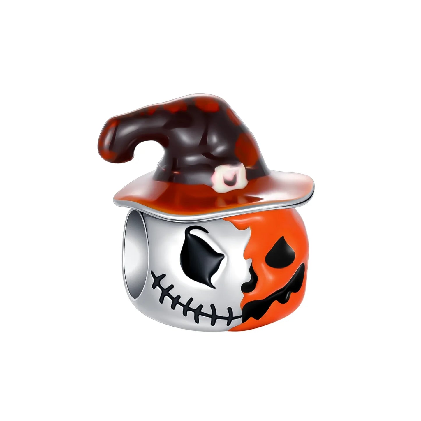 925 Sterling Silver Halloween Charms Pumpkin Ghost Witch Hat Pendant Beads for DIY Bracelet Necklace