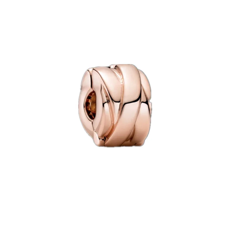 Sparkling Rose Gold Family Tree & Flower Charm Bead for European Silver Bracelet YY1487
