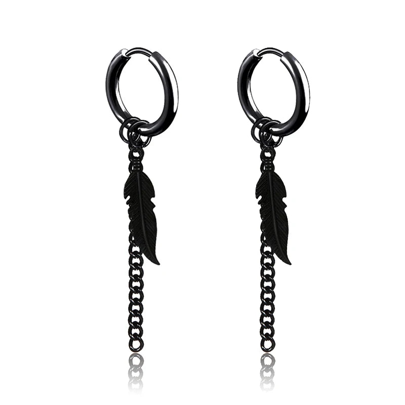Punk Stainless Steel Stud Earrings Set for Men and Women Type4