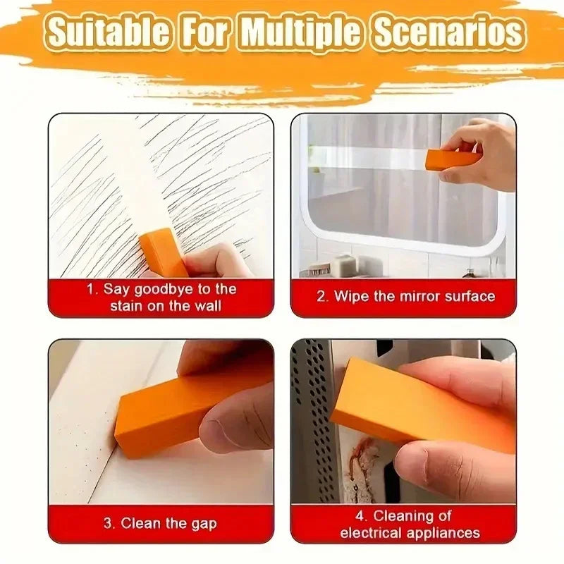 Effective Limescale Eraser for Glass and Rust Brush Tools Orange