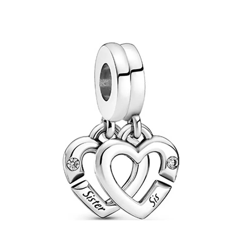 Sunflower Evil Eye Charm 925 Silver Plated Bead for DIY Bracelets Women's Jewelry B1917