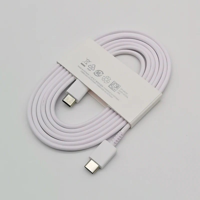 Samsung 45W Super Fast USB C Charger With 1.8M Type C Cable For Galaxy S24 S23 S22 S21 S20 Note 20 Ultra Z Flip And Fold Series