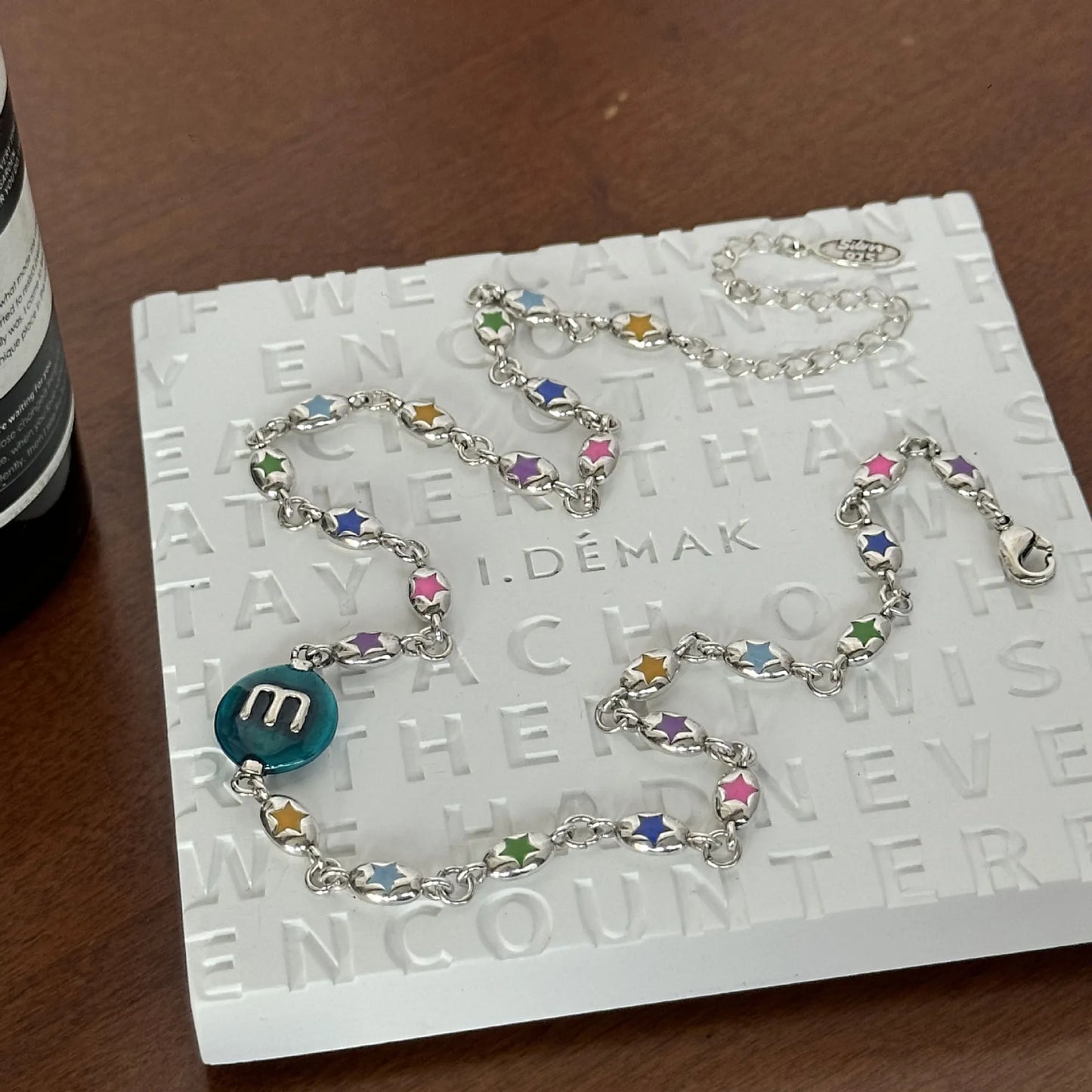 Colorful Resin 925 Sterling Silver Women's Link Chain Necklace - Perfect Birthday Gift Jewelry