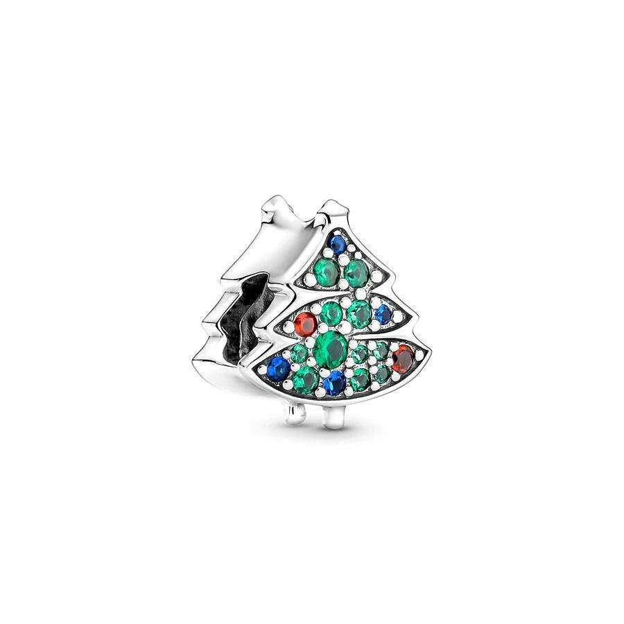 DIY Christmas Charm Bracelet with Santa Reindeer Snowman Tree Train Beads in Silver 925 YY0139