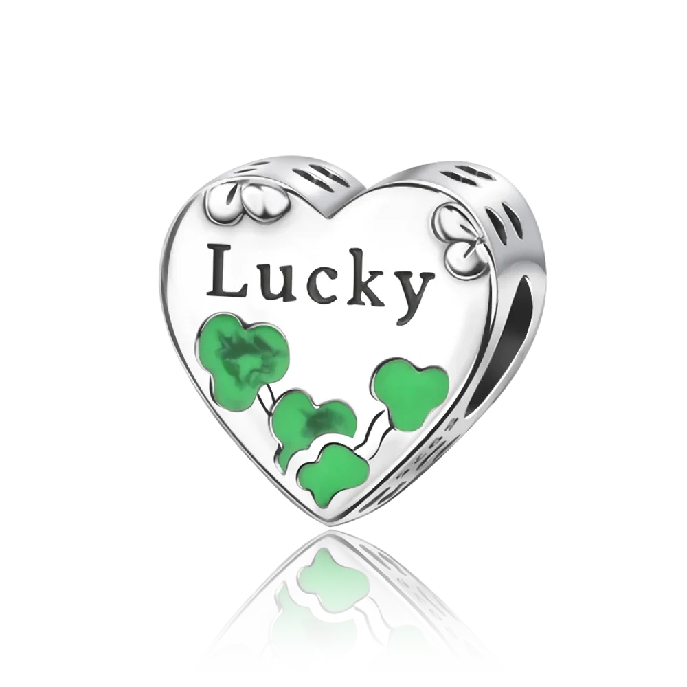925 Sterling Silver Green Heart Clover Dinosaur Hot Air Balloon Charms for DIY Bracelets Fine Zircon Jewelry