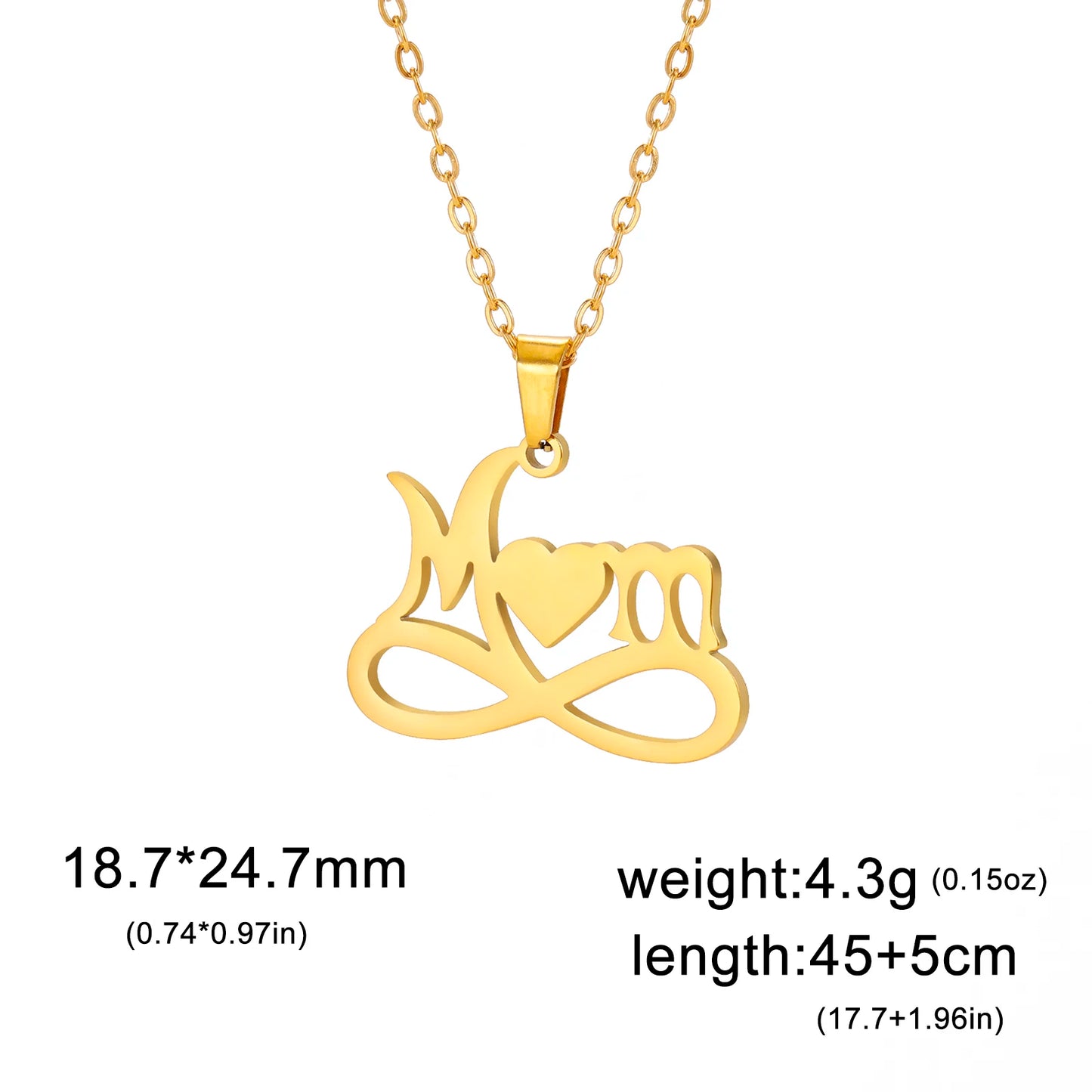 Cazador Sweet Love Heart Pendant Necklace for Women Stainless Steel Jewelry Mother's Day Gift 2025