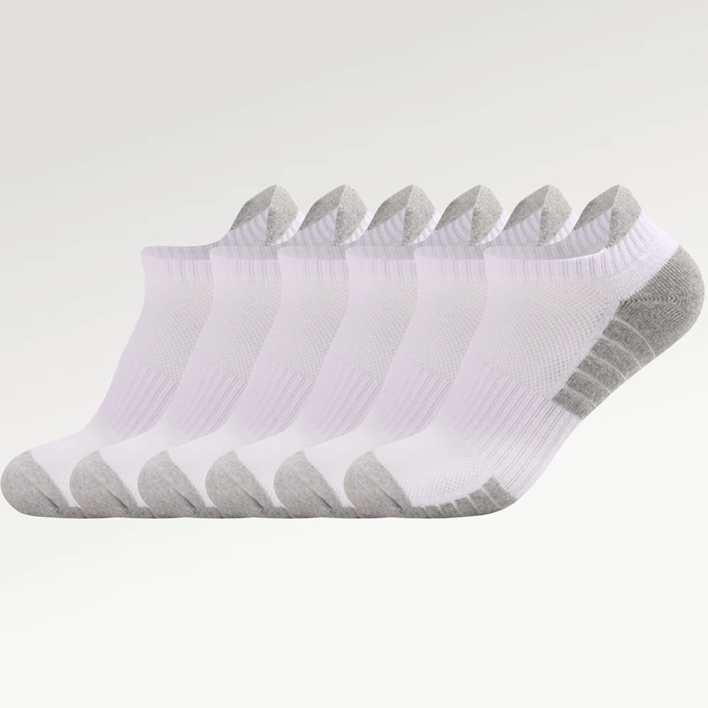 6 Pairs Unisex Cushioned Terry Crew Socks Anti Slip
