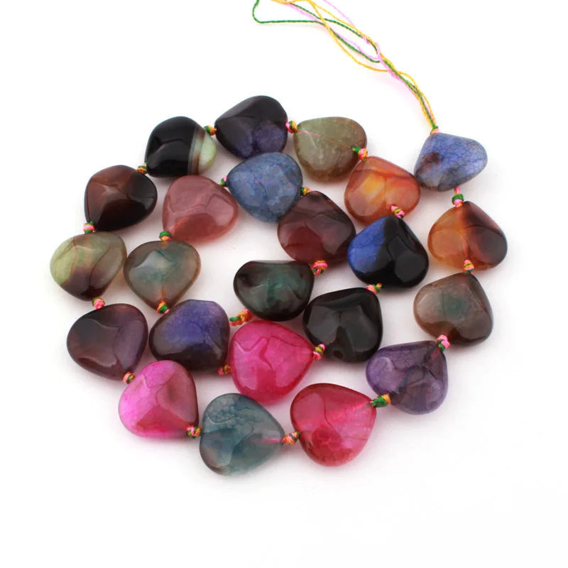 Natural Multicolor Cracked Agate Faceted Stone Beads for DIY Necklaces and Bracelets 15 Inches