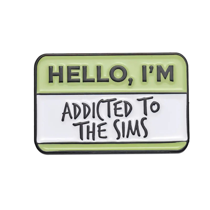 Quirky Anxious Dialog Enamel Lapel Pins for Unique Fashion Statements