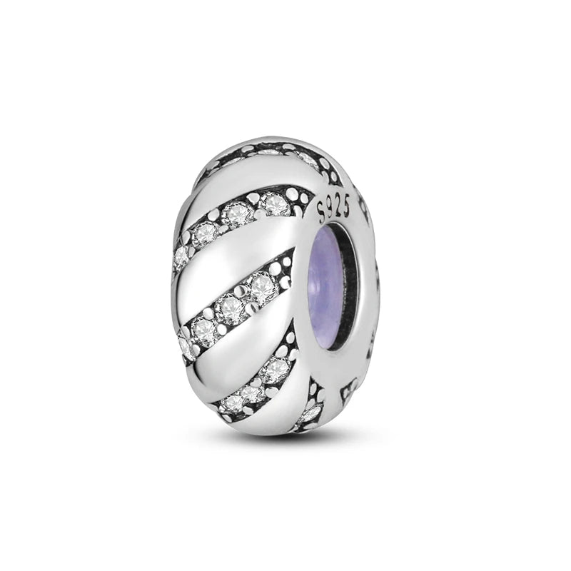 925 Sterling Silver Spacer Beads Charms for DIY Bracelets Jewelry Gifts for Women KTC147