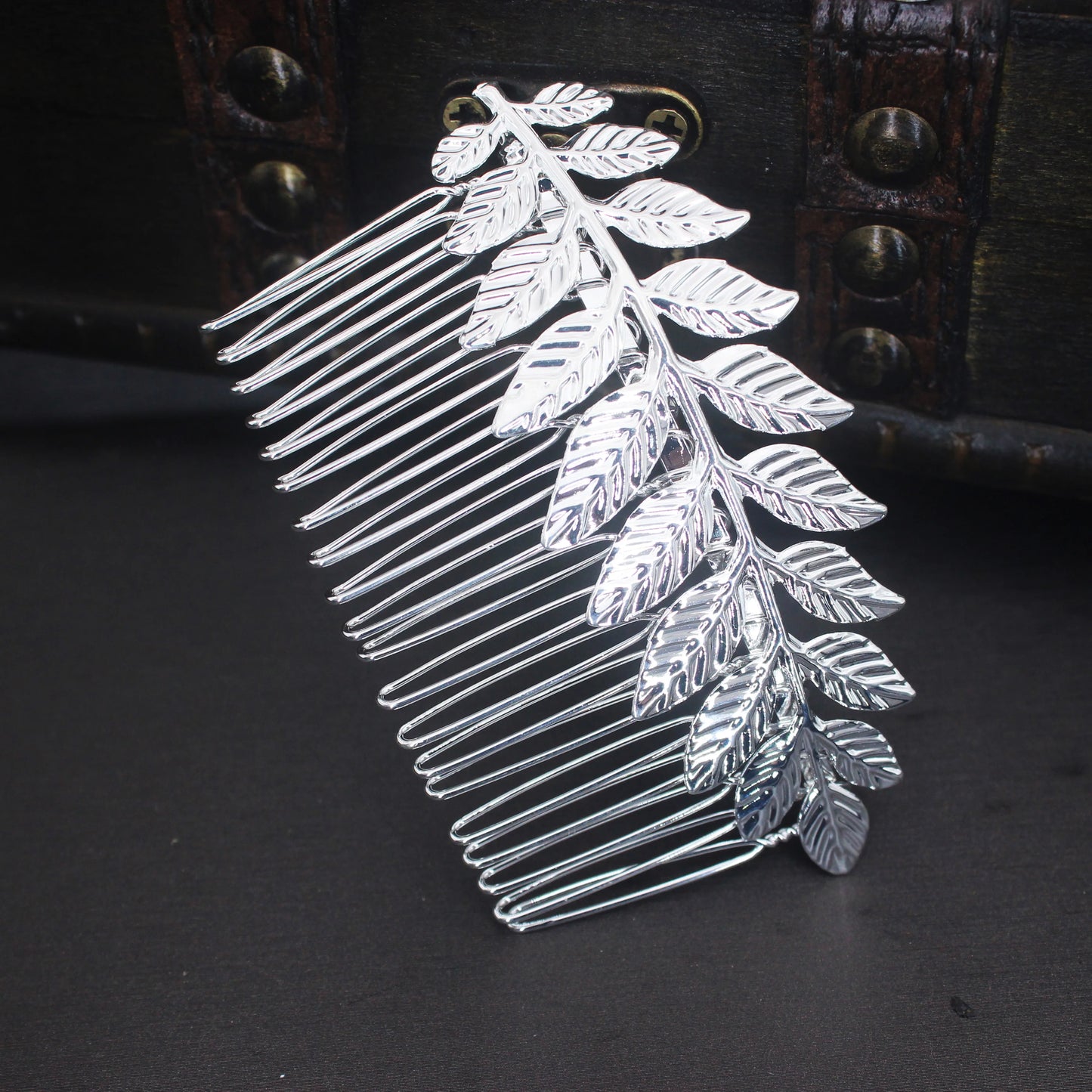 Bridal Crystal Hair Comb - Elegant Hair Clips & Pins for Brides Silver-1