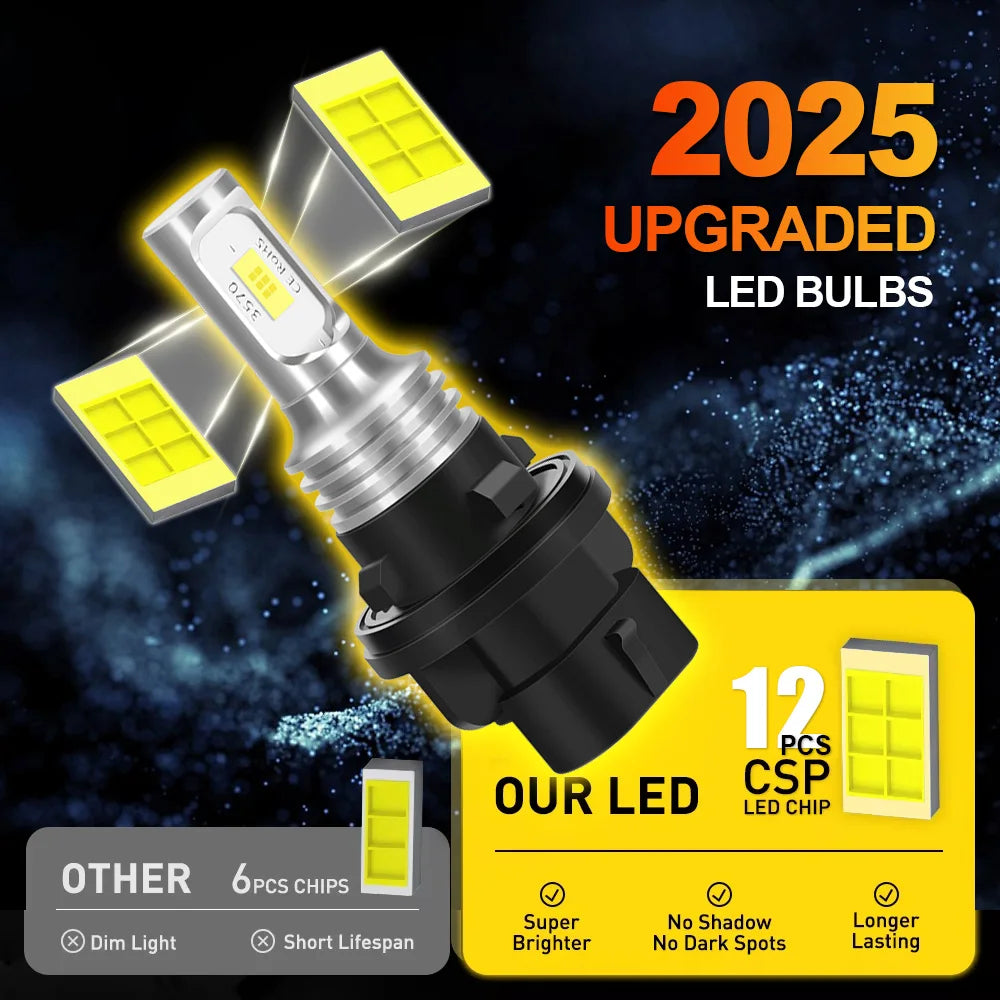 2X LED Fog Bulb 6000K White for Honda TRX500 2005 to 2011 ATV OE Headlights Upgrade