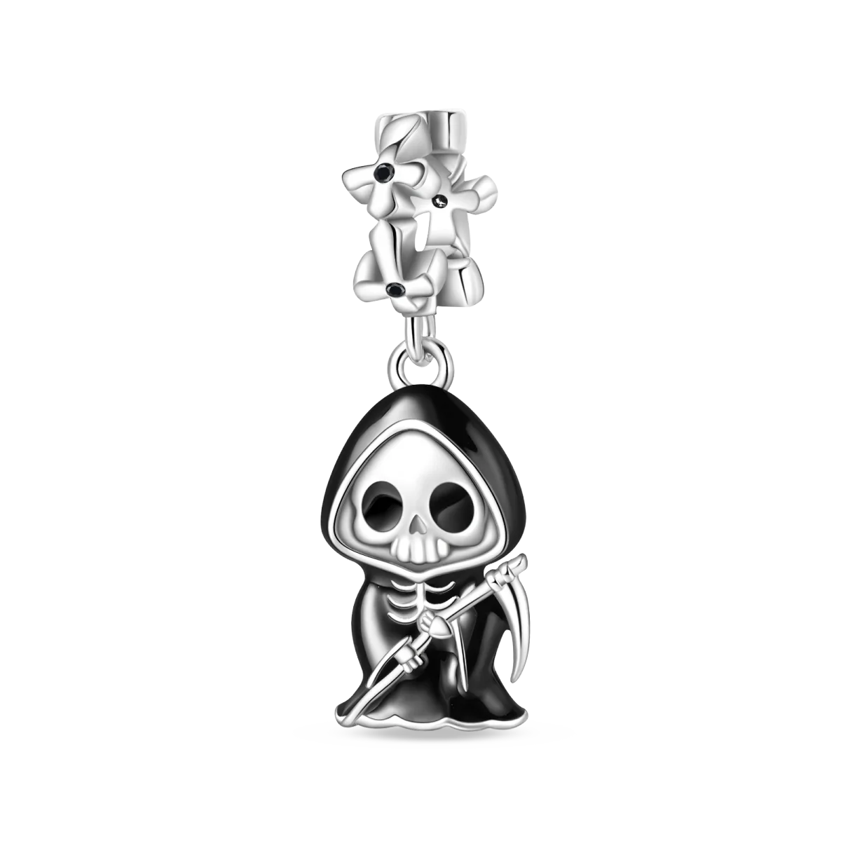 Sterling Silver Halloween Skull Bat Pumpkin Charm Pendant for DIY Jewelry SMC6231
