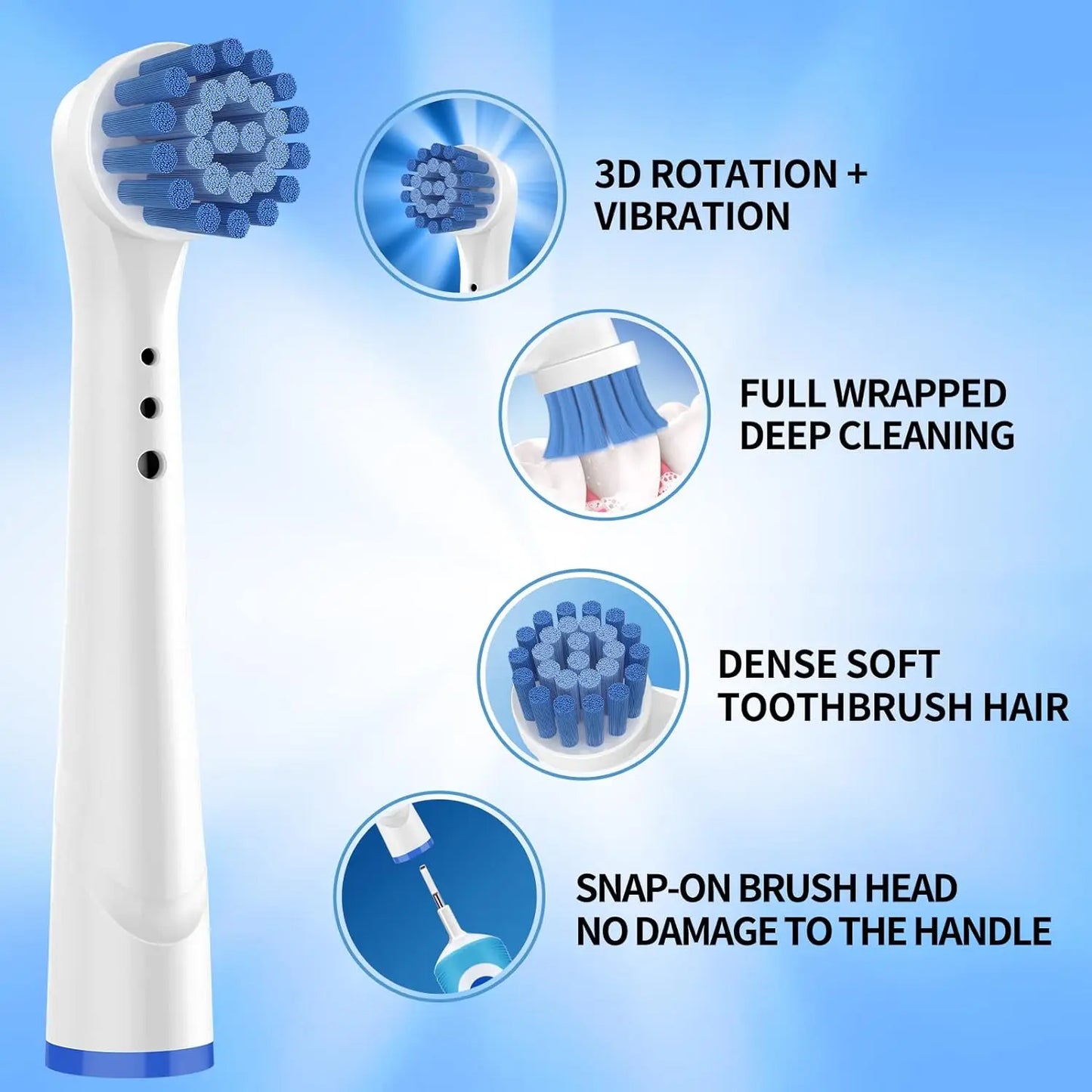 16/20PCS Brush Head Nozzles for Oral B Electric Toothbrush