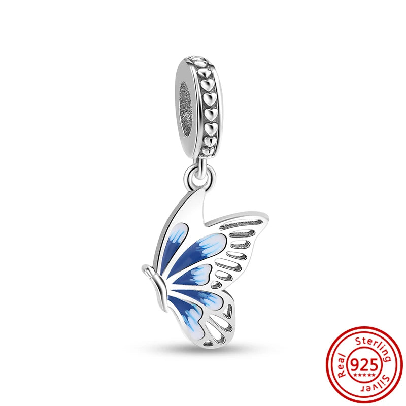 925 Silver Lucky Crown Butterfly Heart Family Tree Beads