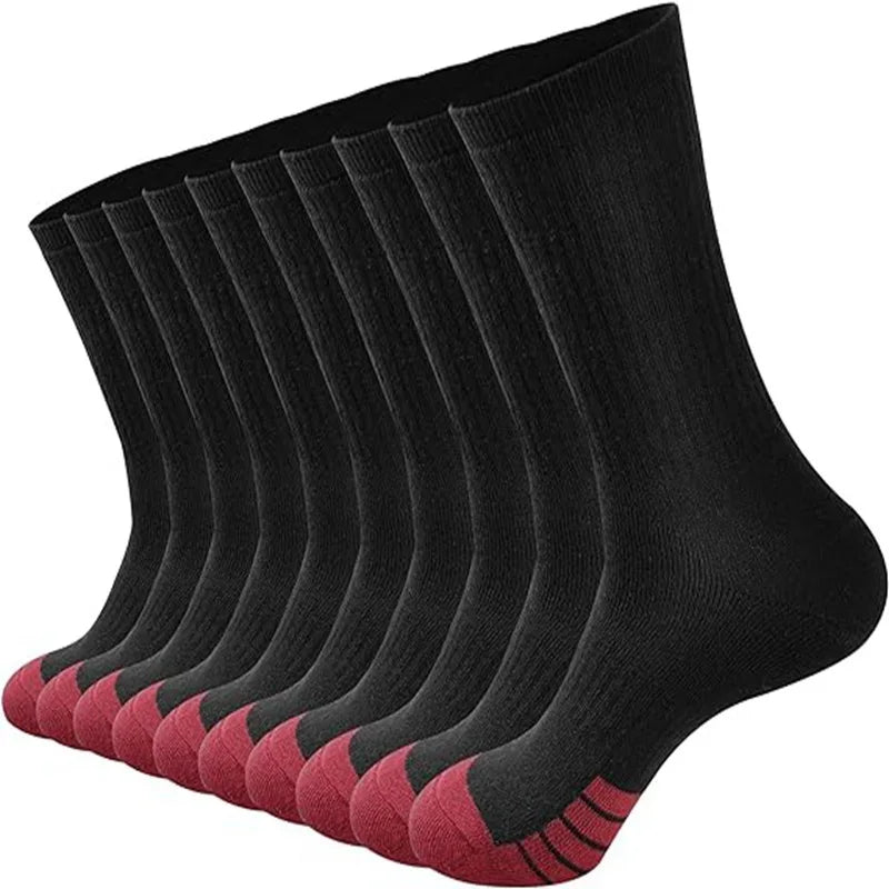 Large Men Cotton Knee High Sports Socks White Bulk