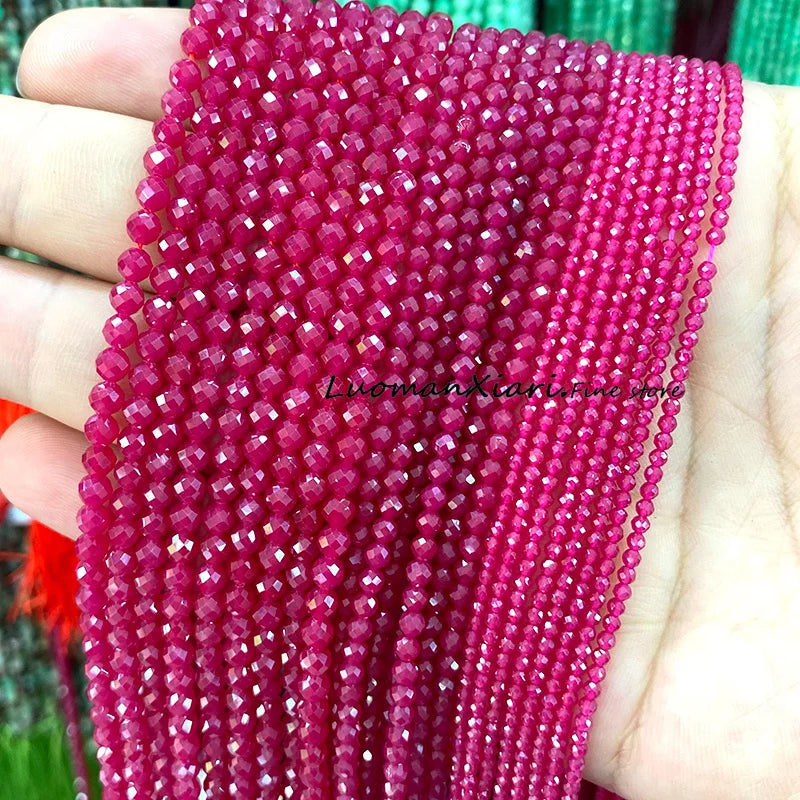 Elegant Faceted Aquamarine Beads for DIY Jewelry Making Bracelet Accessories