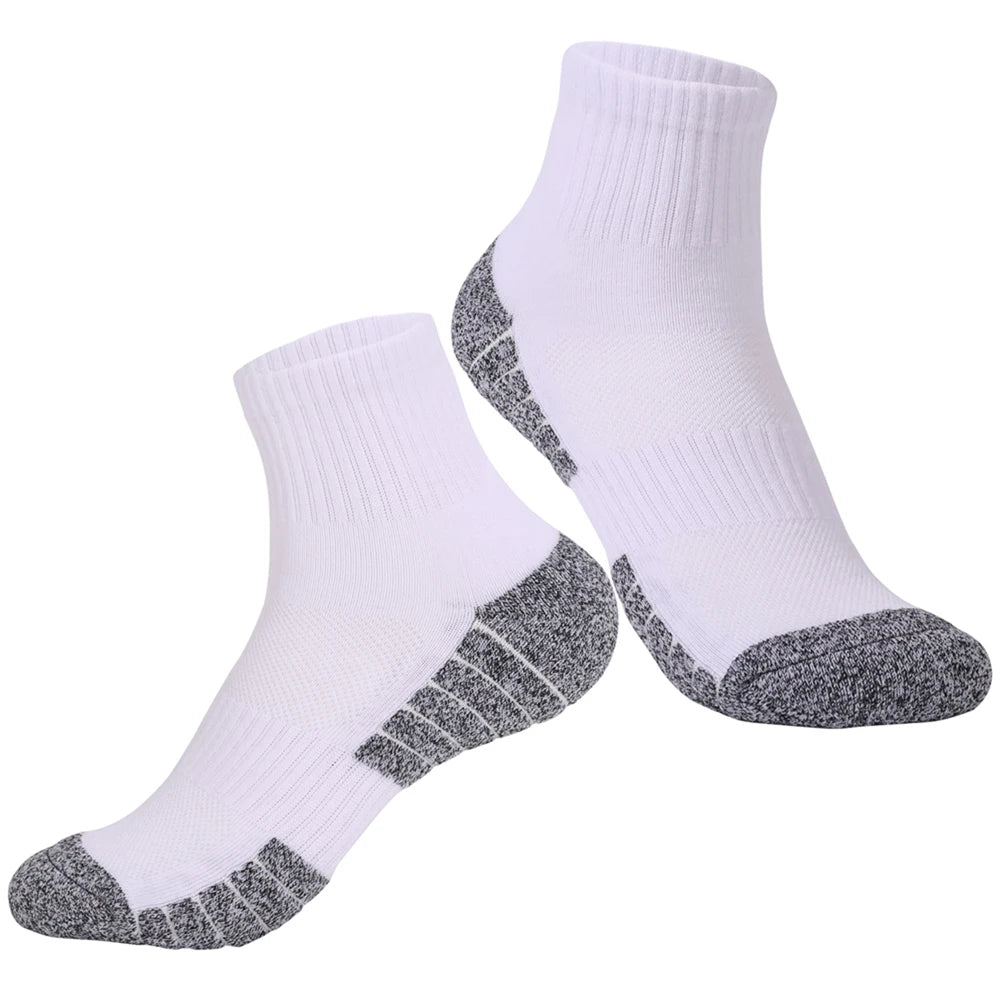 Breathable Cotton Midcalf Sports Socks Thick Towel Bottom