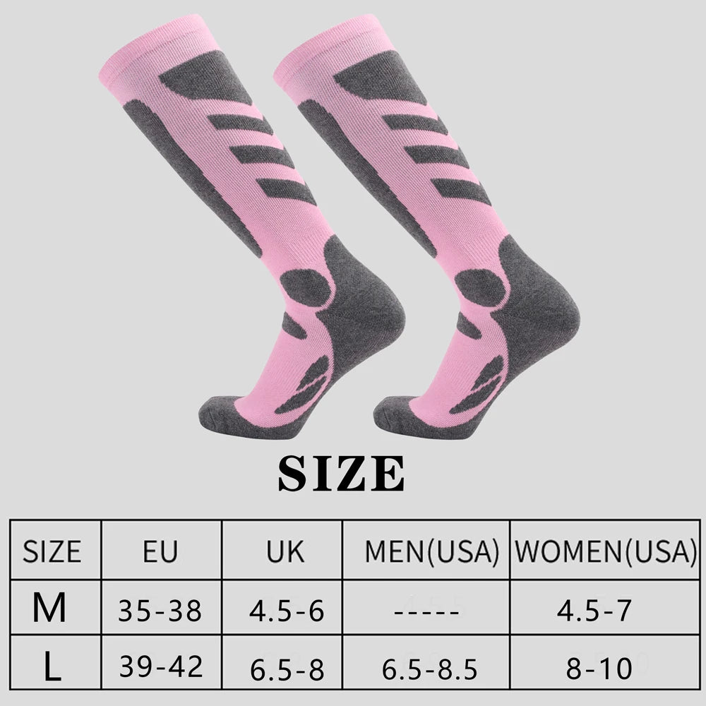 Womens Thermal Ski Socks Long Sporty For Cycling Running