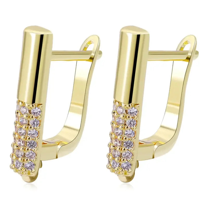 Juya 18K Gold Plated Earwire Hooks for DIY Fashion Jewelry Gold 14 2 Pairs-4 Pieces