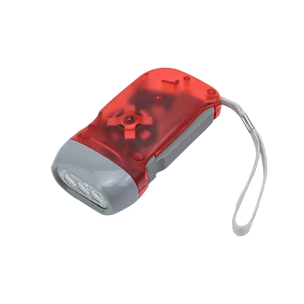 Portable Mini Size Plastic Hand-Pressing LED Rechargeable Flashlight for Camping Outdoor Night Light