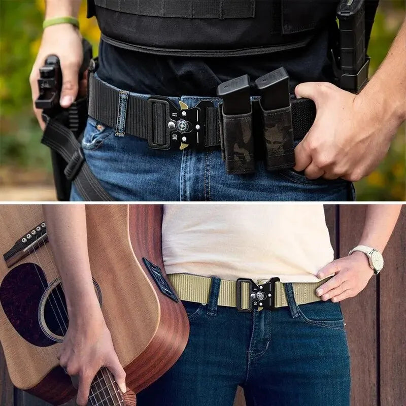 Men's Belt Outdoor Multi Function Compass High Quality Canvas