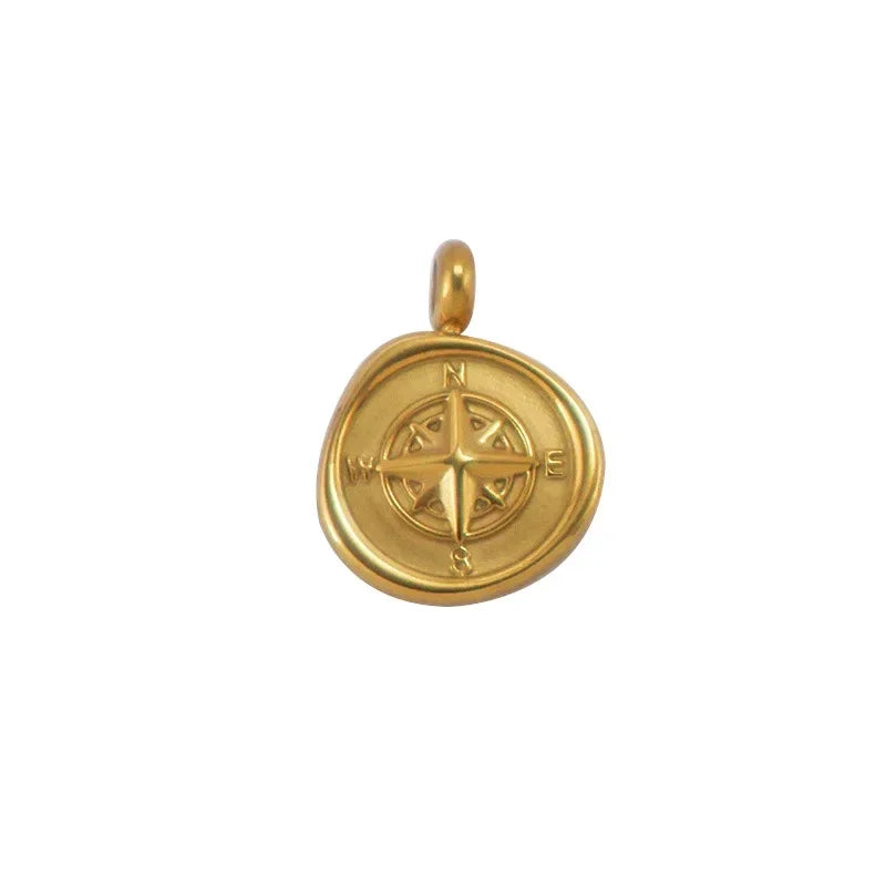 RHYSONG Tarnish Free Gold Plated Angel Cross Heart Pendant for Women Jewelry Making