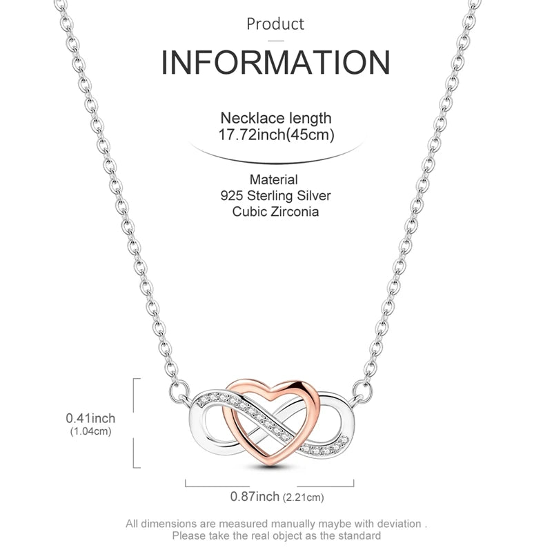 Elegant 925 Sterling Silver Zircon Butterfly Heart Pendant Necklace for Women Anniversary Gift KTN067