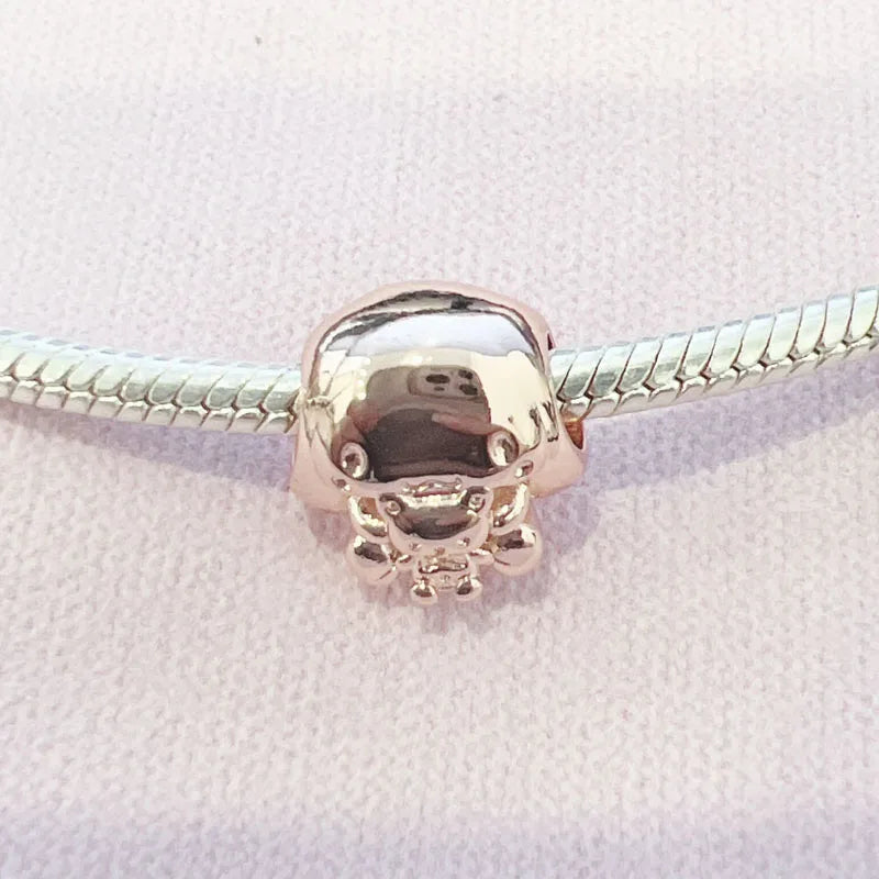 925 Silver Plated Rose Gold Blue Green DIY Beads Necklace