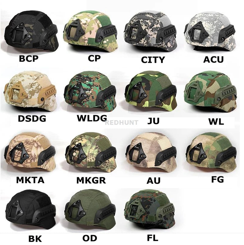 MICH2000 Helmet Cover Outdoor Sports Tactical Camouflage Gear