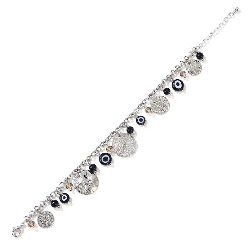 Handmade Indian Style Devil Eye Mesh Pendant Bracelet