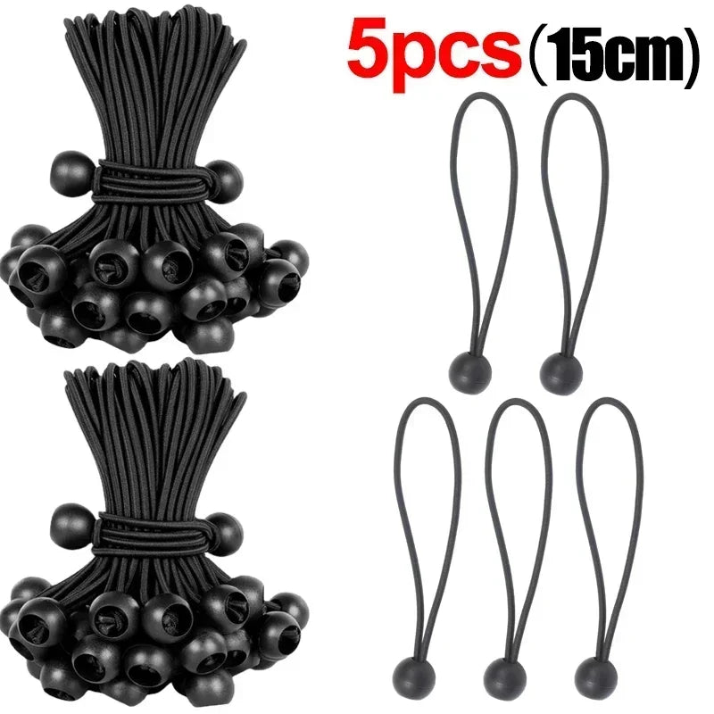 Heavy Duty Outdoor Elastic Bungee Cords Portable Tent Tie Down Rope for Shelter Cargo Canopy Tarpaulin Fixing