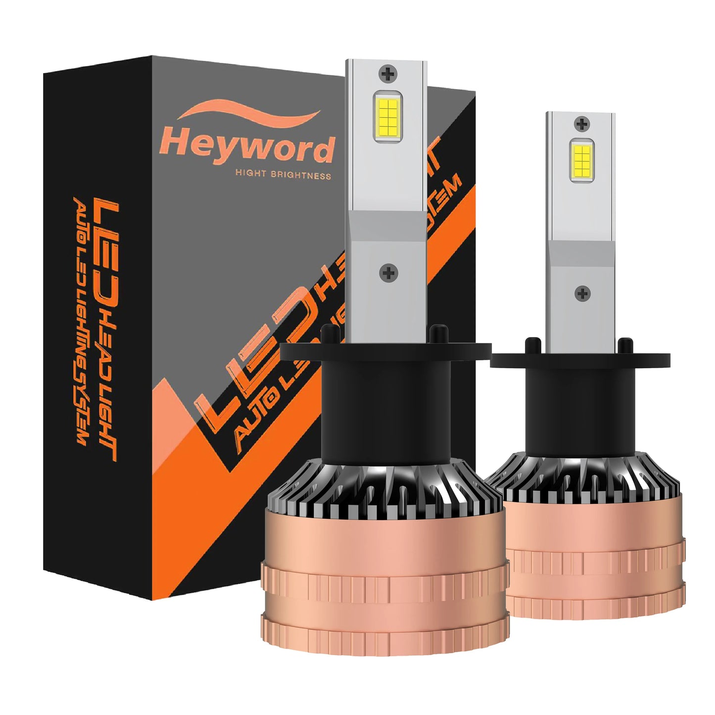 Heyword 300W 6000K 30000LM LED Headlight Bulb Kit Universal