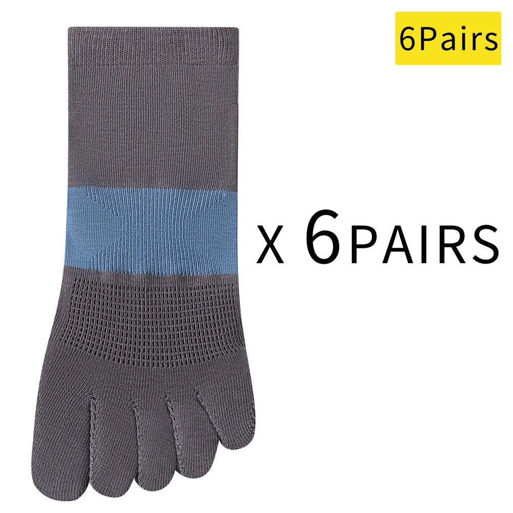 6 Pairs Women's Split Toe Yoga Socks Breathable Grip
