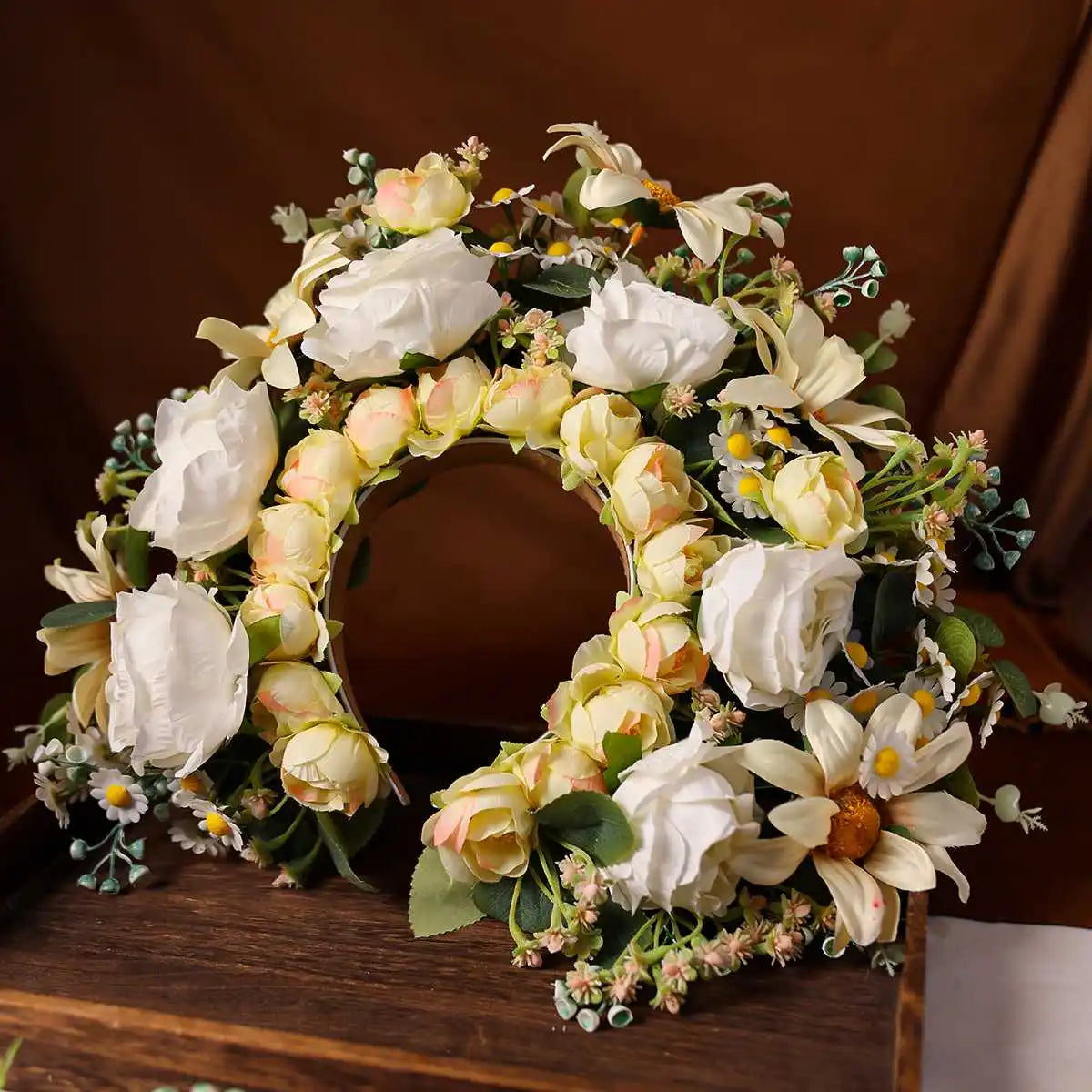 Elegant Floral Crown Headband for Women and Girls - Perfect Wedding and Festival Accessory