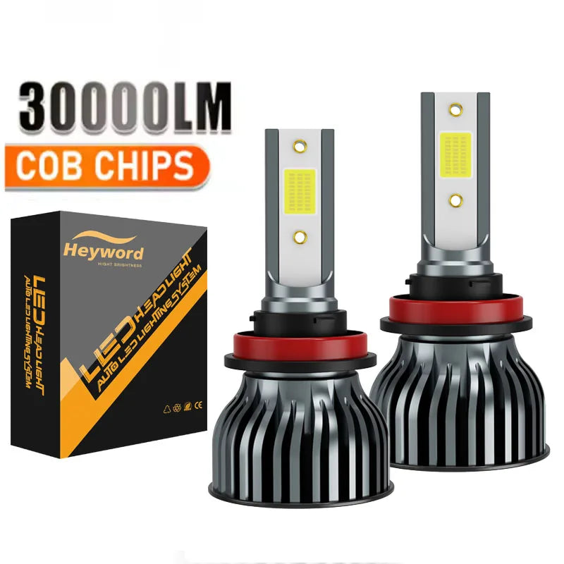 Heyword 160W 30000LM 6000K COB LED Headlight Bulbs Pair