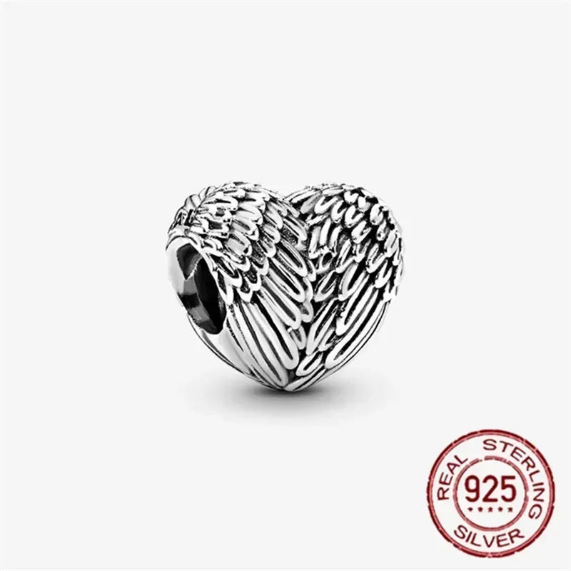 925 Sterling Silver Heart Family Tree Snowflake Animal Charms Beads for DIY Bracelet Women Jewelry Gift