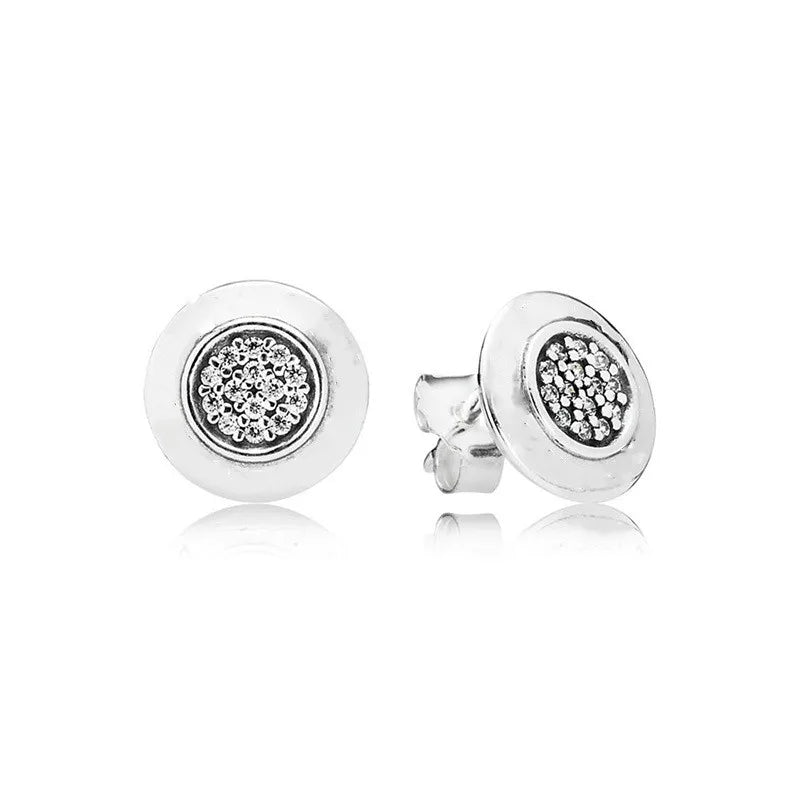 European 925 Silver Snowflake Butterfly Heart Shaped Earrings Exquisite Women's Holiday Jewelry Gifts