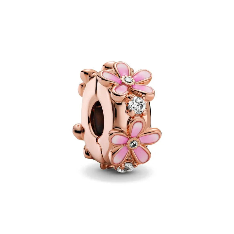 Rose Gold Butterfly Lock Key Charms Beads for DIY Jewelry Making F446