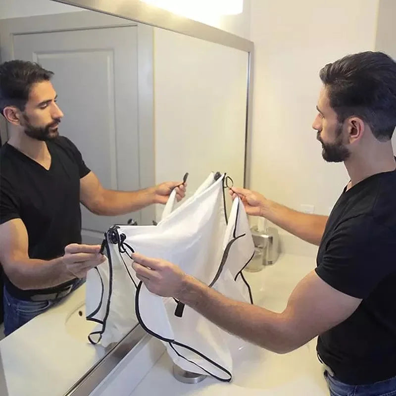 Male Shaving Apron Beard Catcher Cape Care Bib Clean Up Tool
