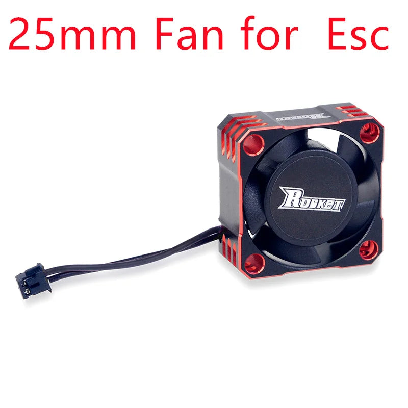 Rocket RC Fan 25mm 30mm 35mm 40mm 50mm Cooling Fan for RC Car 30mm red for motor