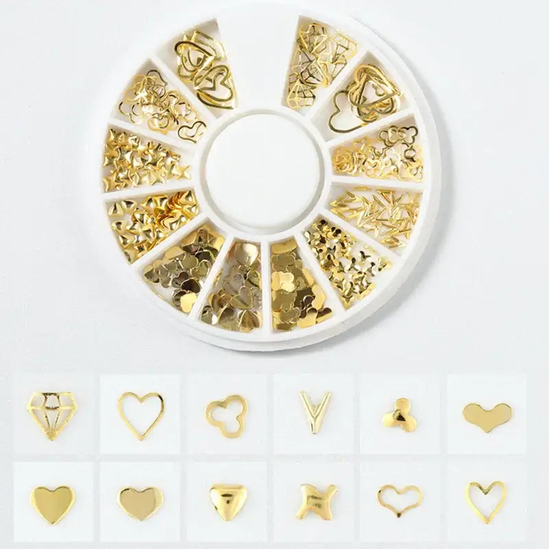 Resin Filling Metal Rivet Moon Stars Nail Art Decorations Mixed Beach Ocean Style Jewelry DIY Charms PP-XY-1