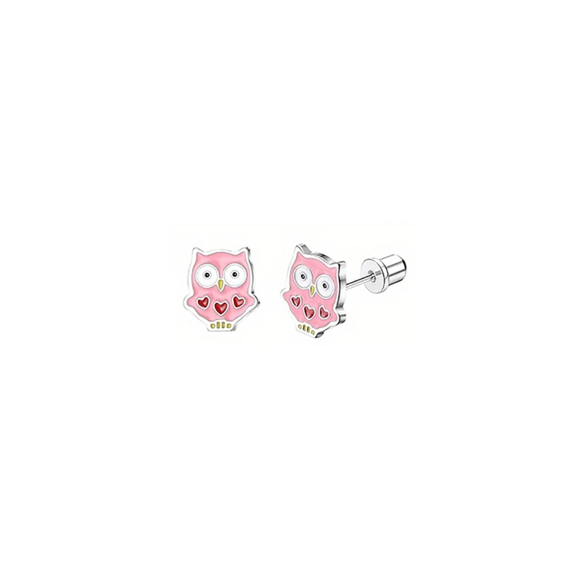 Charming Animal and Flower Stud Earrings Set for Girls with Secure Screw-Backs