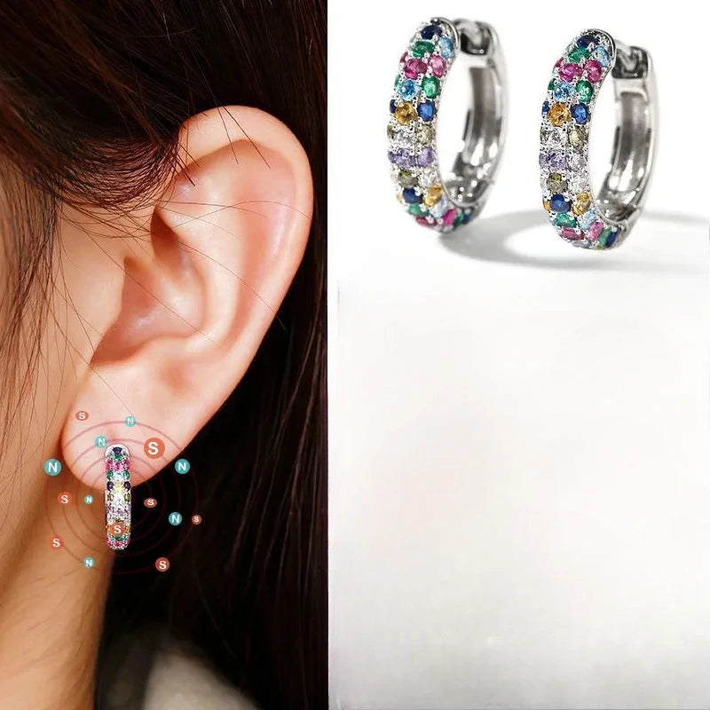 Colorful Crystal Round Earrings Fashion Jewelry for Every Occasion