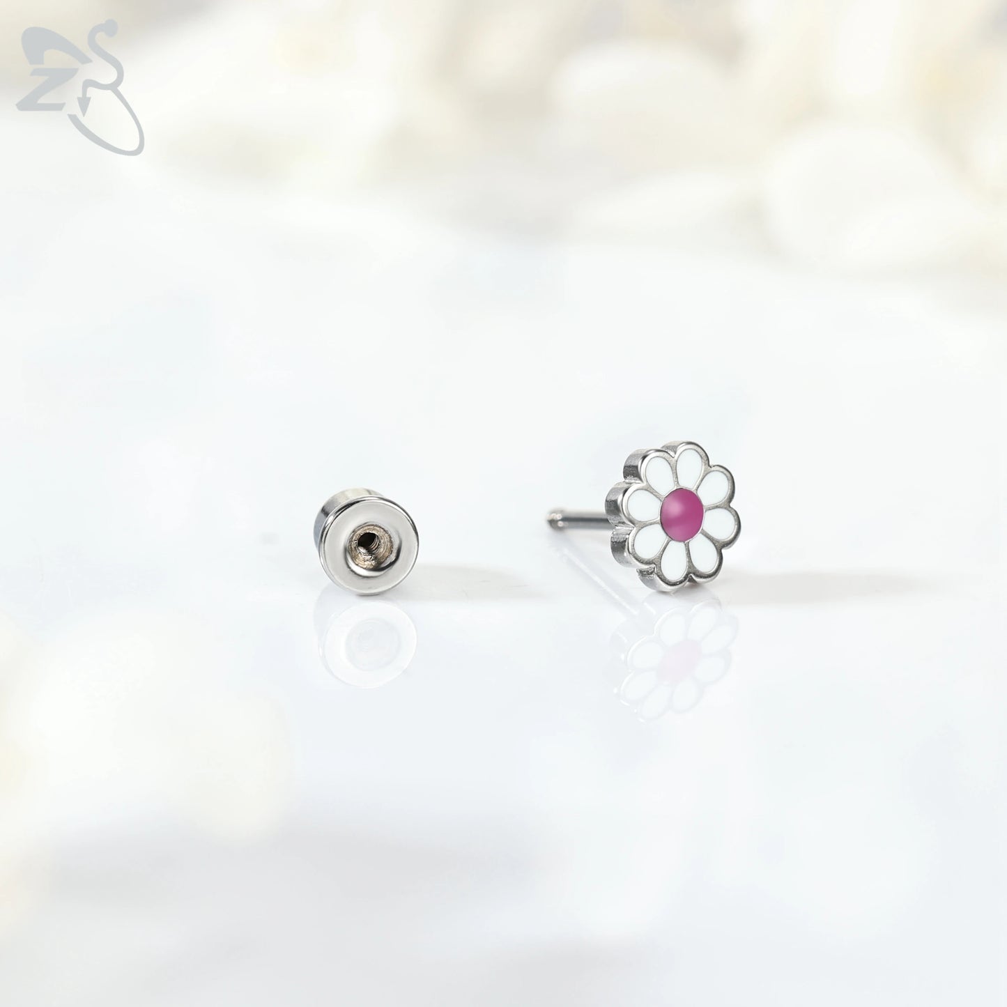 Charming Stainless Steel Flower Butterfly Stud Earrings for Children and Women