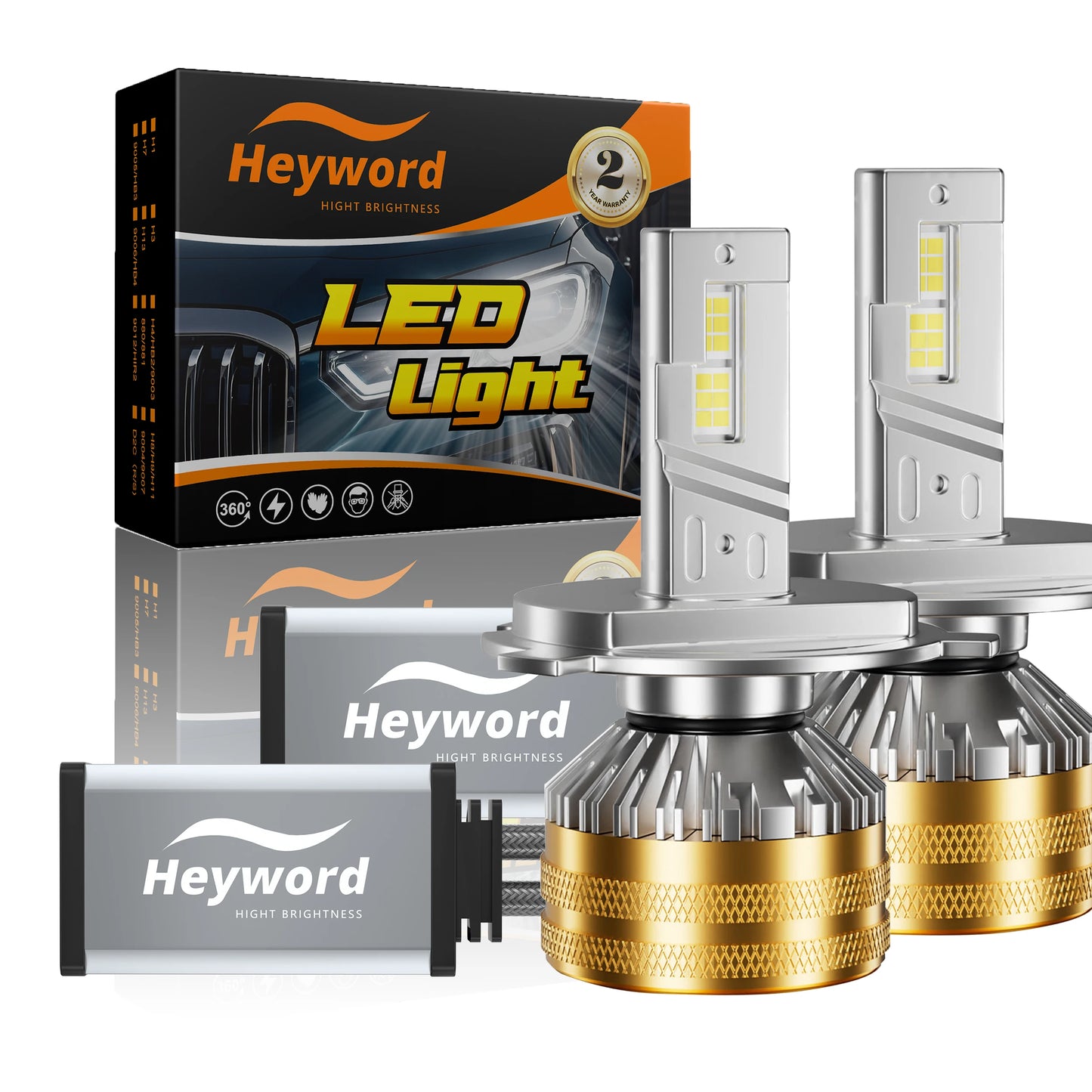 Heyword Truck LED Headlights 12V 24V H7 H4 H11 6000K
