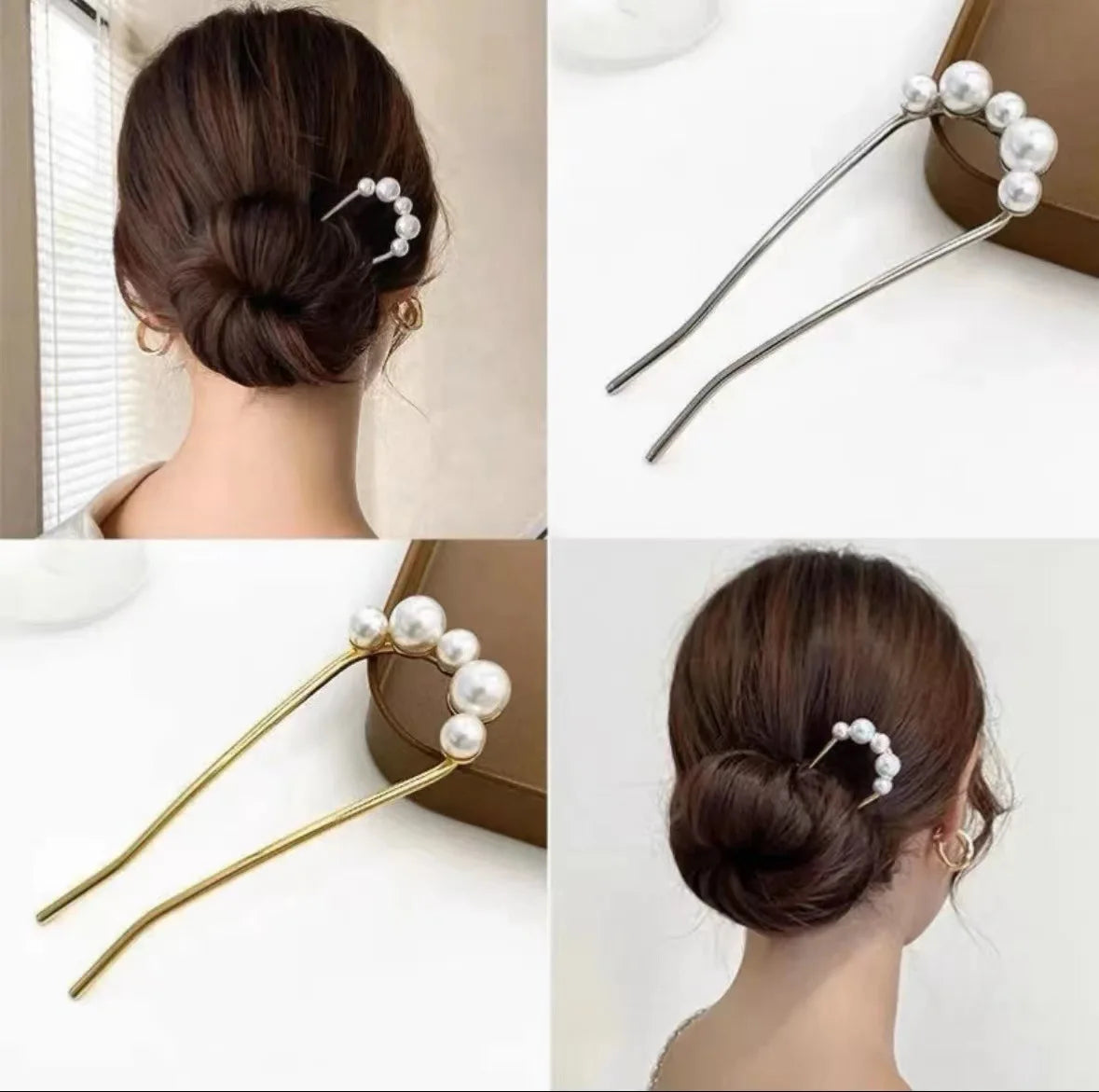 Elegant Pearl U Shaped Hairpins for Bridal Weddings and Special Occasions