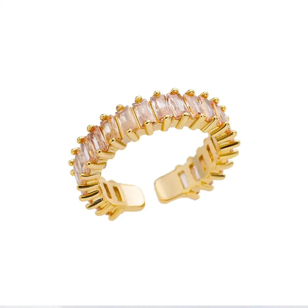 Gold Color 316L Stainless Steel Women's Rings - Fade-Resistant Luxury Wedding Jewelry with Free Shipping